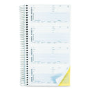 Rediform Self-Stick Telephone Message Book, Two-Part Carbonless, 5.5 x 2.75, 4/Page, 400 Forms