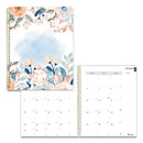 Blueline Monthly 14-Month Planner, Spring Floral Watercolor Artwork, 11 x 8.5, Multicolor Cover, 14-Month (Dec to Jan): 2022 to 2024