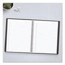 Blueline Duraflex Poly Notebook, 1 Subject, Medium/College Rule, Black Cover, 11 x 8.5, 80 Sheets