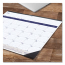 Blueline Academic Monthly Desk Pad Calendar, 22 x 17, White/Blue/Gray Sheets, Black Binding/Corners, 13-Month (July-July): 2022-2023