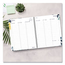 Blueline Soft Cover Design Weekly/Monthly Planner, Floral Watercolor Artwork, 11 x 8.5, White/Blue/Yellow, 12-Month (Jan to Dec): 2023