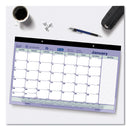 Brownline Monthly Desk Pad Calendar, 17.75 x 10.88, White/Blue/Green Sheets, Black Binding, Clear Corners, 12-Month (Jan to Dec): 2023