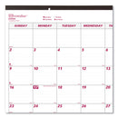 Brownline Monthly Desk Pad Calendar, 22 x 17, White/Burgundy Sheets, Black Binding, Black Corners, 12-Month (Jan to Dec): 2023