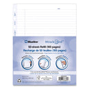 Blueline MiracleBind Ruled Paper Refill Sheets for all MiracleBind Notebooks and Planners, 9.25 x 7.25, White/Blue Sheets, Undated
