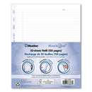 Blueline MiracleBind Ruled Paper Refill Sheets for all MiracleBind Notebooks and Planners, 11 x 9.06, White/Blue Sheets, Undated