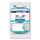 BIC Intensity Dry Erase Board/Markers Kit, 9 Markers/Dual-Sided Dry Erase Board, 7.8 x 11.8, White Surface, Plastic Blue Frame