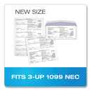 TOPS 1099 Double Window Envelope, Commercial Flap, Gummed Closure, 3.75 x 8.75, White, 24/Pack