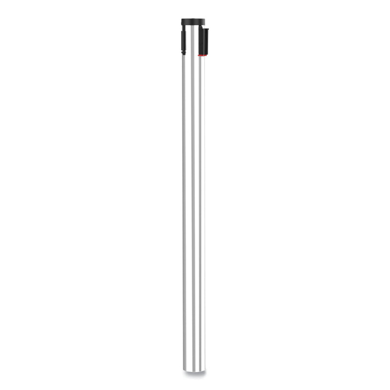 Tatco Adjusta-Tape Crowd Control Stanchion Posts Only, Polished Aluminum, 40" High, Silver, 2/Box
