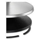 Tatco Adjusta-Tape Crowd Control Stanchion Base Only, Polished Aluminum, 14" Diameter, Silver, 2/Box