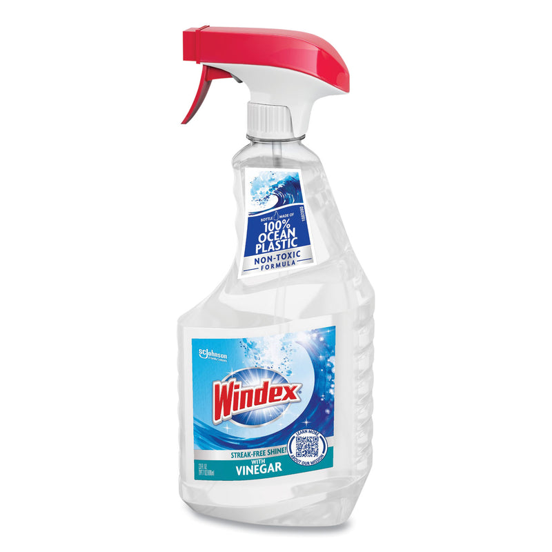 Windex Multi-Surface Vinegar Cleaner, Fresh Clean Scent, 23 oz Spray Bottle, 8/Carton