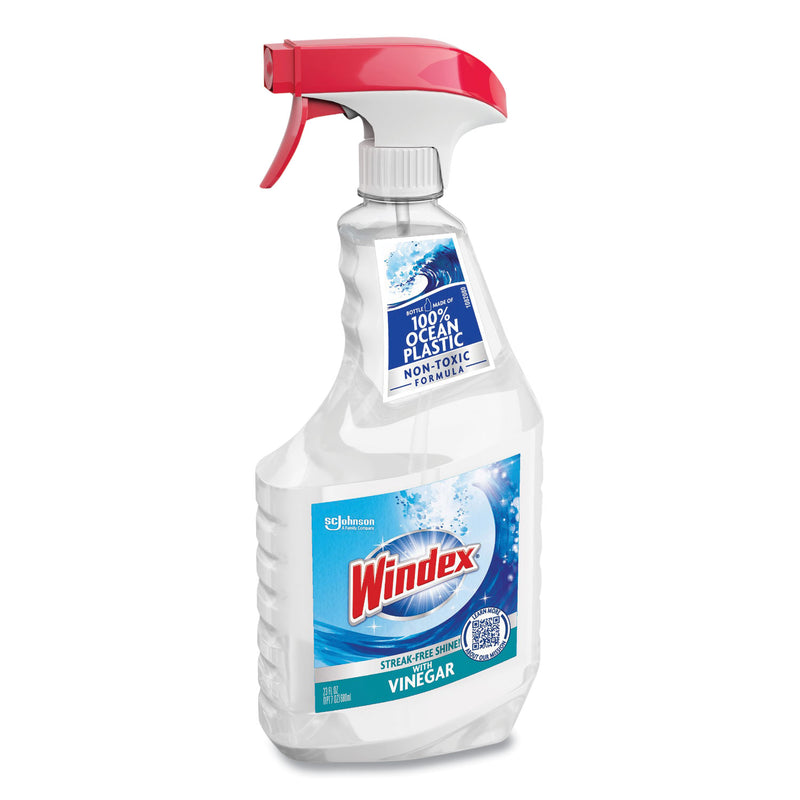 Windex Multi-Surface Vinegar Cleaner, Fresh Clean Scent, 23 oz Spray Bottle, 8/Carton