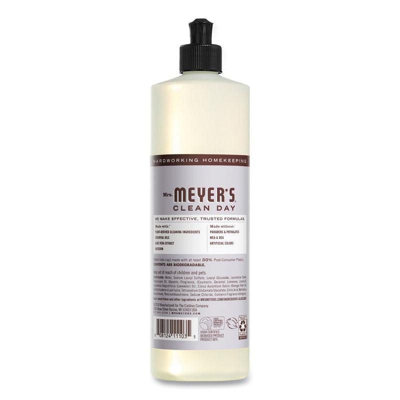 Mrs. Meyer's Dish Soap, Lavender Scent, 16 oz Bottle, 6/Carton