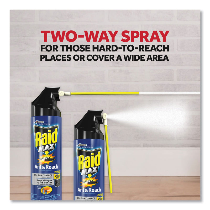 Raid Ant/Roach Killer, 14.5 oz Aerosol Spray, Unscented, 6/Carton