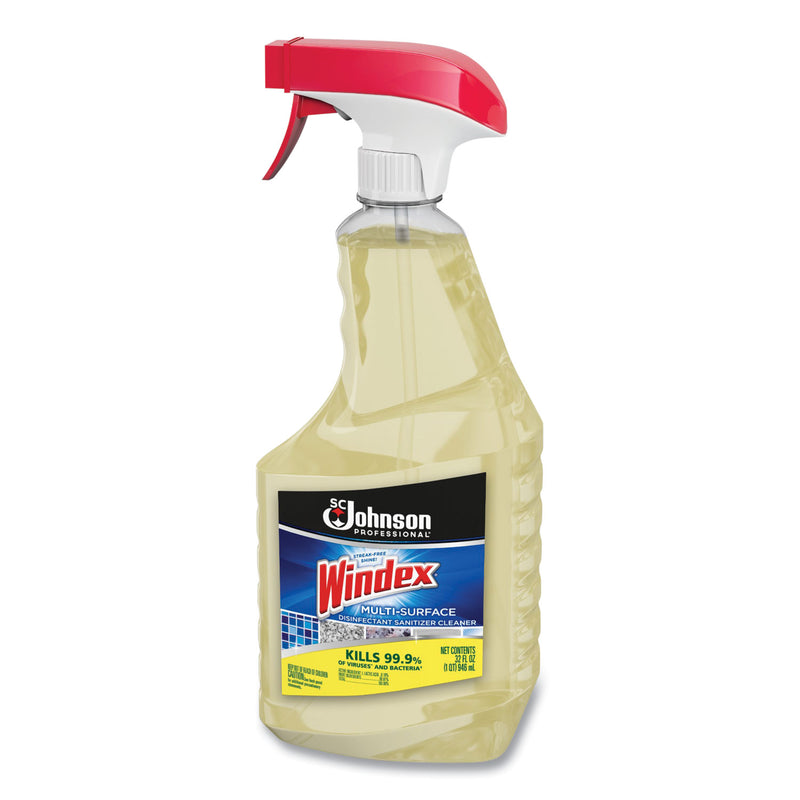 Windex Multi-Surface Disinfectant Cleaner, Citrus Scent, 32 oz Spray Bottle, 12/Carton