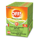 OFF! Botanicals Insect Repellant, Box, 10 Wipes/Pack, 8 Packs/Carton