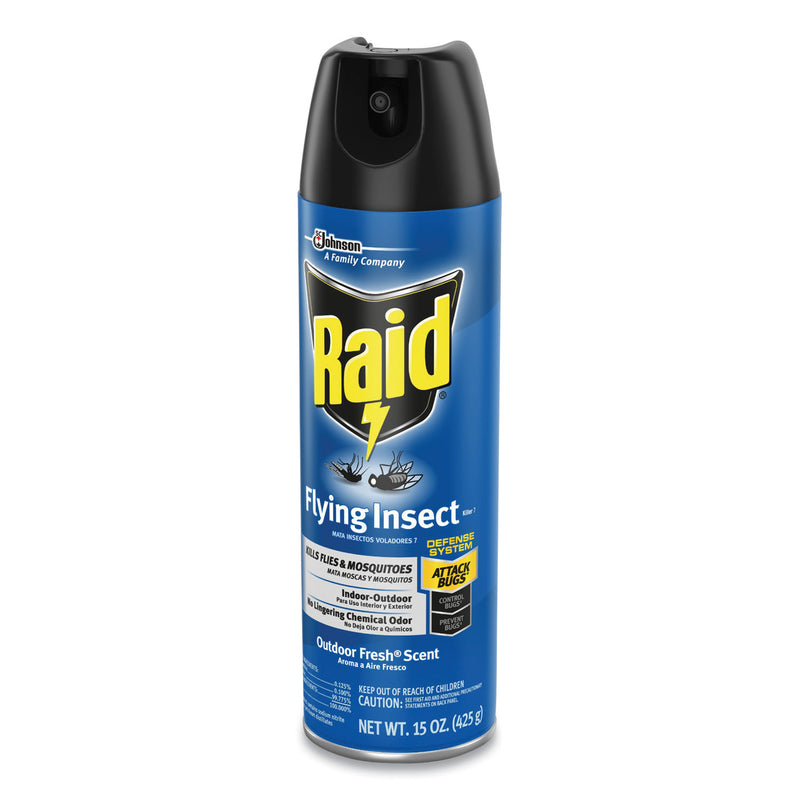 Raid Flying Insect Killer, 15 oz Aerosol Spray, 12/Carton