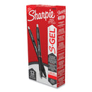 Sharpie S-Gel High-Performance Gel Pen, Retractable, Bold 1 mm, Red Ink, Black Barrel, Dozen