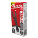 Sharpie S-Gel High-Performance Gel Pen, Retractable, Bold 1 mm, Black Ink, Black Barrel, Dozen