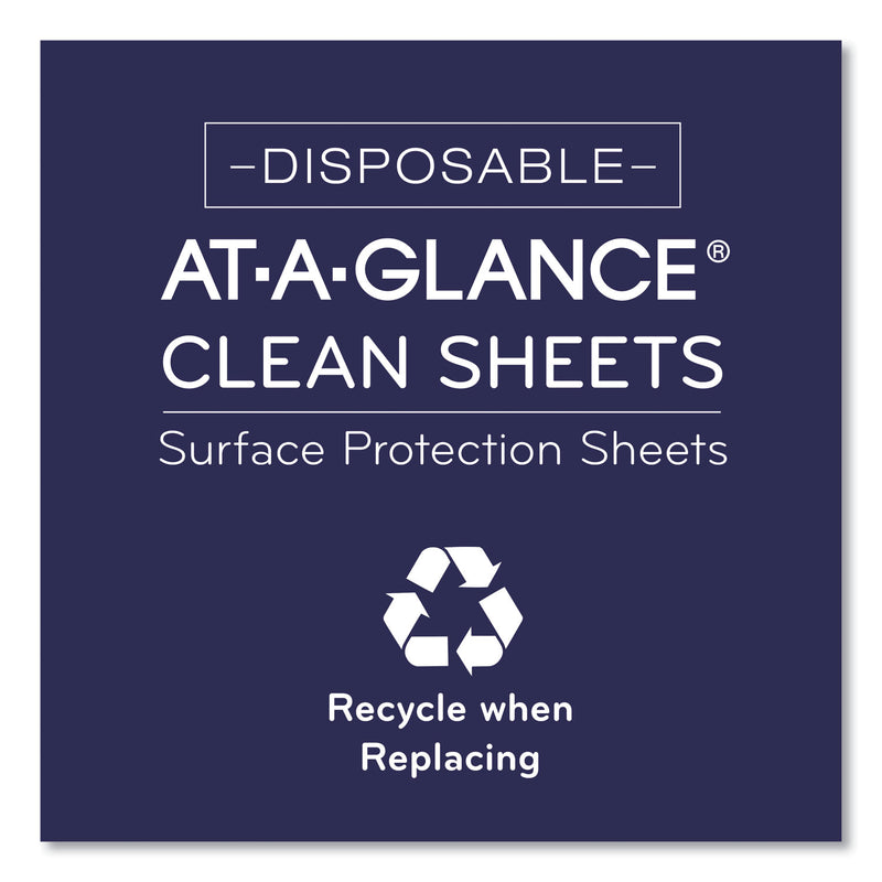 AT-A-GLANCE Disposable Clean Sheets, 25 Sheets, 17 x 22, White, 25/Pack