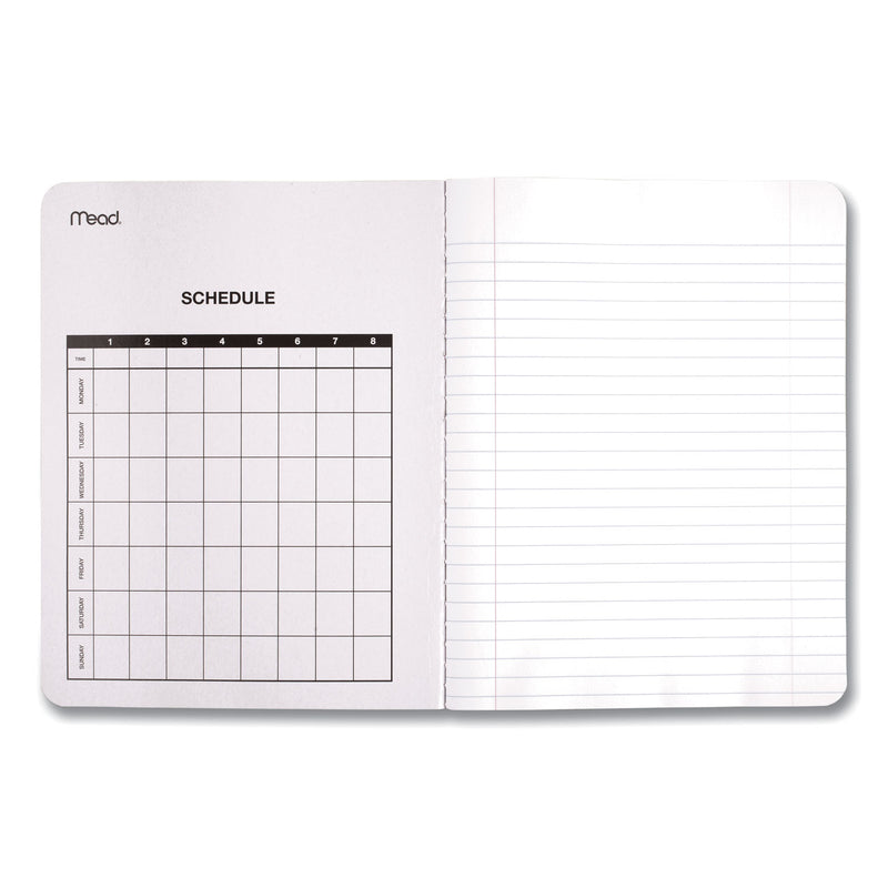 Mead Square Deal Composition Book, Medium/College Rule, Black Cover, 9.75 x 7.5, 100 Sheets