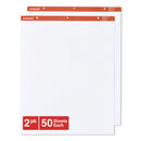 Universal Easel Pads/Flip Charts, Presentation Format (1" Rule), 27 x 34, White, 50 Sheets, 2/Carton