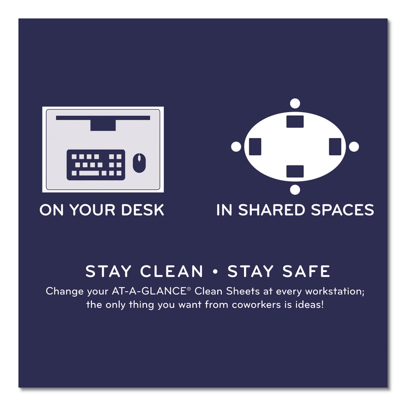 AT-A-GLANCE Disposable Clean Sheets, 25 Sheets, 17 x 22, White, 25/Pack