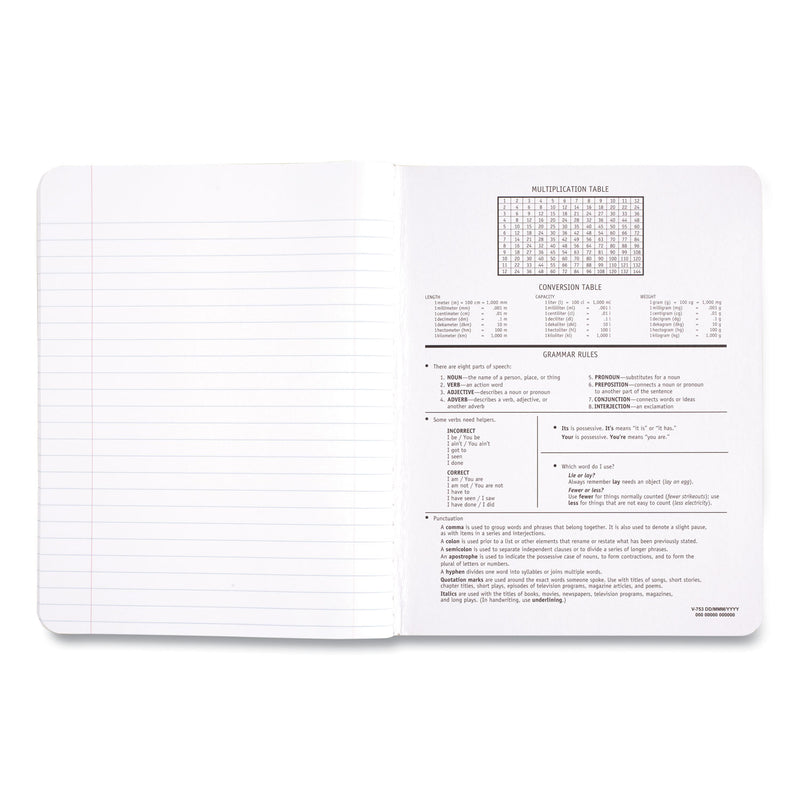 Mead Square Deal Composition Book, 3 Subject, Wide/Legal Rule, Black Cover, 9.75 x 7.5, 100 Sheets, 12/Pack