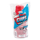 Dart Solo Party Plastic Cold Drink Cups, Slip-Resistant Grip, 18 oz, Red, 20/Bag, 12 Bags/Carton