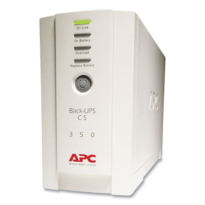 APC BK350 Back-UPS CS Battery Backup System, 6 Outlets, 350 VA, 1,020 J