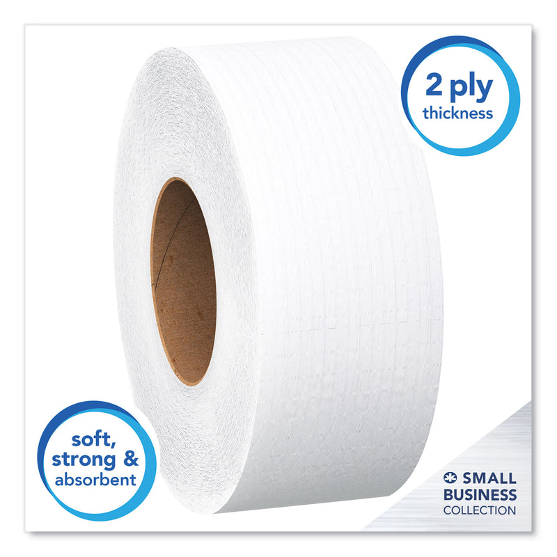 Scott Essential JRT Jumbo Roll Bathroom Tissue, Septic Safe, 2-Ply, White, 3.55" x 1,000 ft, 4 Rolls/Carton