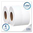 Scott Essential JRT Jumbo Roll Bathroom Tissue, Septic Safe, 2-Ply, White, 3.55" x 1,000 ft, 4 Rolls/Carton