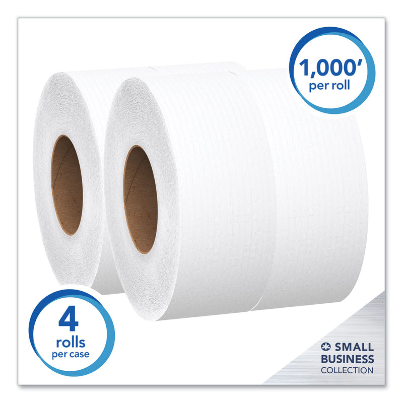 Scott Essential JRT Jumbo Roll Bathroom Tissue, Septic Safe, 2-Ply, White, 3.55" x 1,000 ft, 4 Rolls/Carton