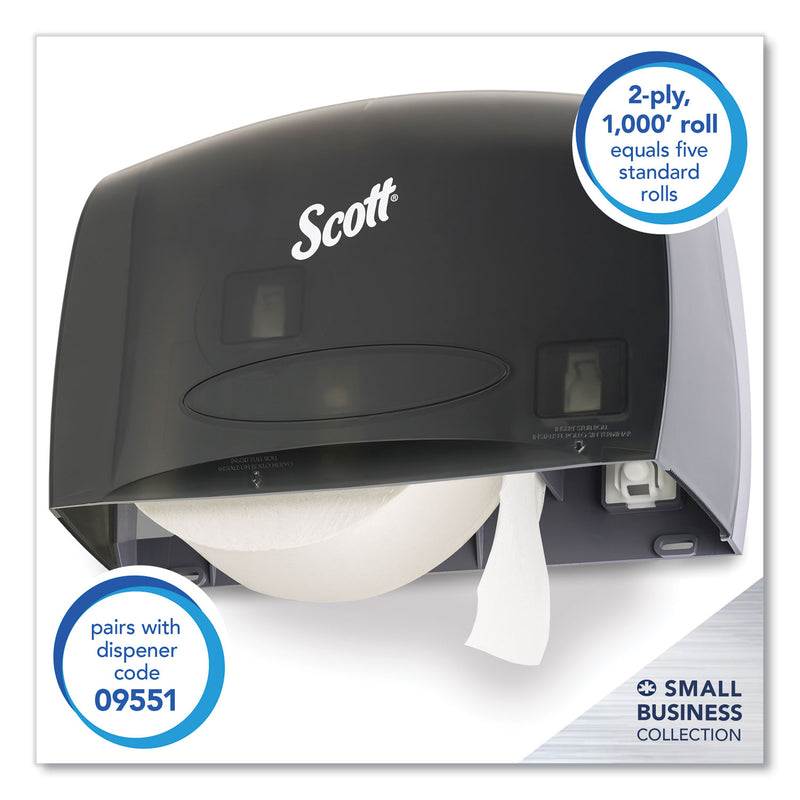 Scott Essential JRT Jumbo Roll Bathroom Tissue, Septic Safe, 2-Ply, White, 3.55" x 1,000 ft, 4 Rolls/Carton