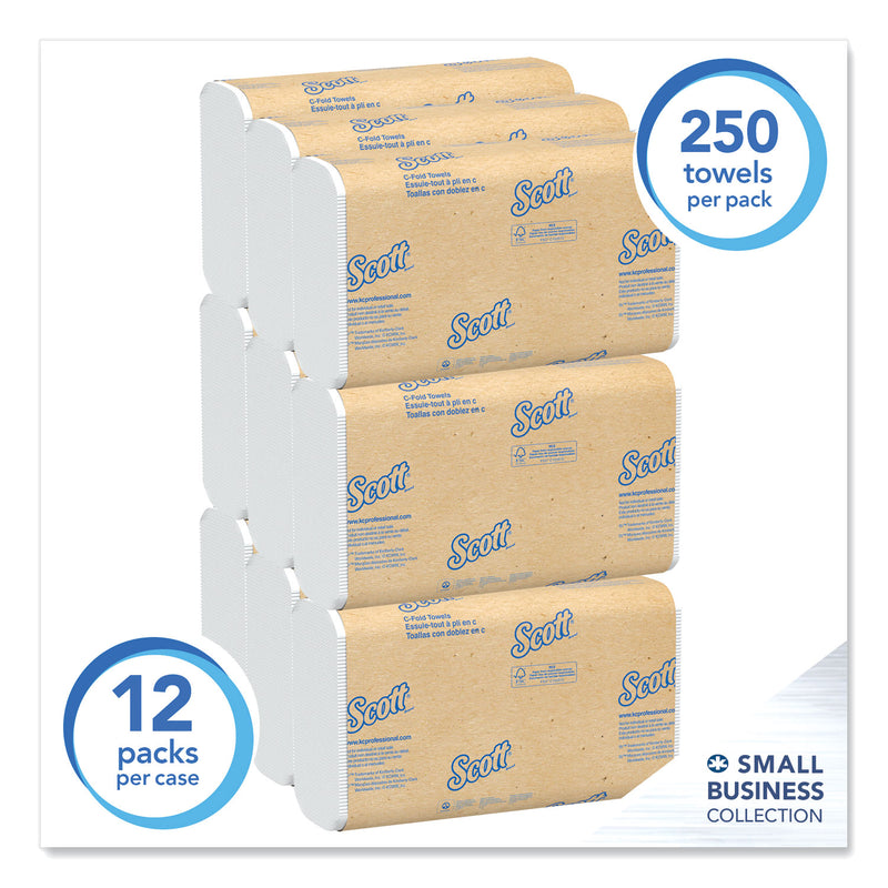 Scott Multi-Fold Towels, Absorbency Pockets, 9.2 x 9.4, White, 250 Sheets/Pack