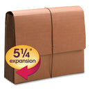 Smead TUFF Expanding Wallets, 5.25" Expansion, 1 Section, Elastic Cord Closure, Letter Size, Redrope