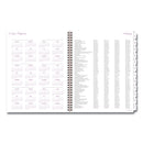 Cambridge Mina Weekly/Monthly Planner, Main Floral Artwork, 11 x 8.5, White/Violet/Peach Cover, 12-Month (Jan to Dec): 2023