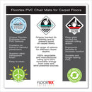 Floortex Cleartex Advantagemat Phthalate Free PVC Chair Mat for Low Pile Carpet, 48 x 36, Clear