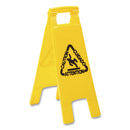 Boardwalk Site Safety Wet Floor Sign, 2-Sided, 10 x 2 x 26, Yellow