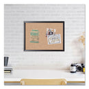 U Brands Cork Bulletin Board, 24 x 18, Natural Surface, Black Frame