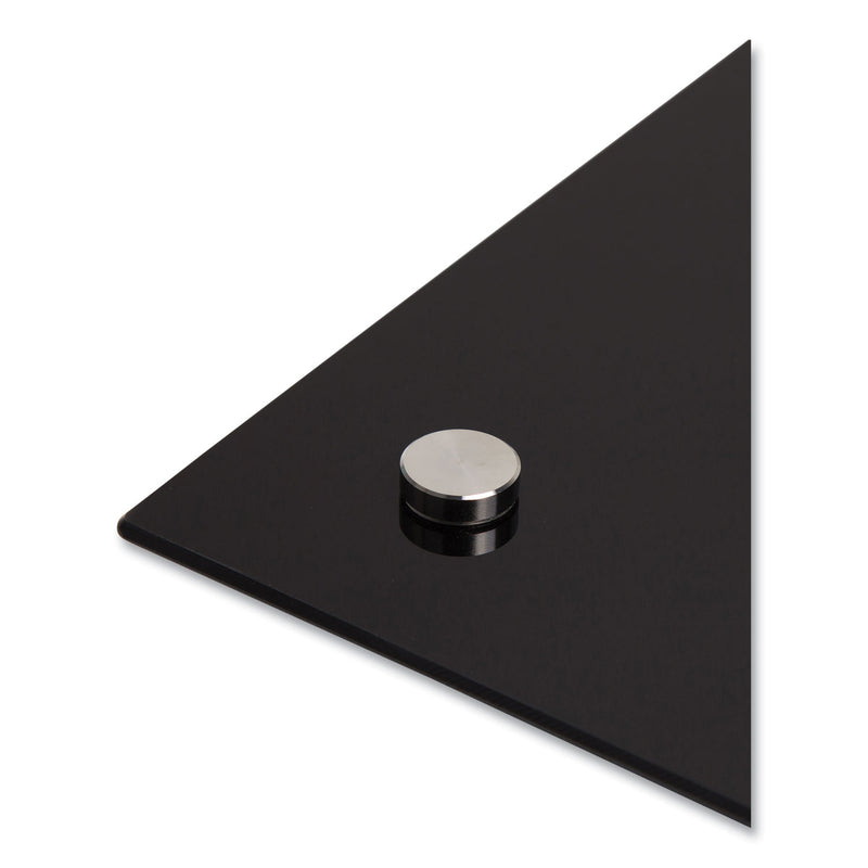 U Brands Black Glass Dry Erase Board, 48 x 36