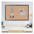 U Brands Cork Bulletin Board, 36 x 24, Natural Surface, Black Frame