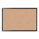 U Brands Cork Bulletin Board, 36 x 24, Natural Surface, Black Frame