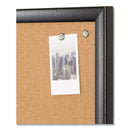U Brands Cork Bulletin Board, 36 x 24, Natural Surface, Black Frame