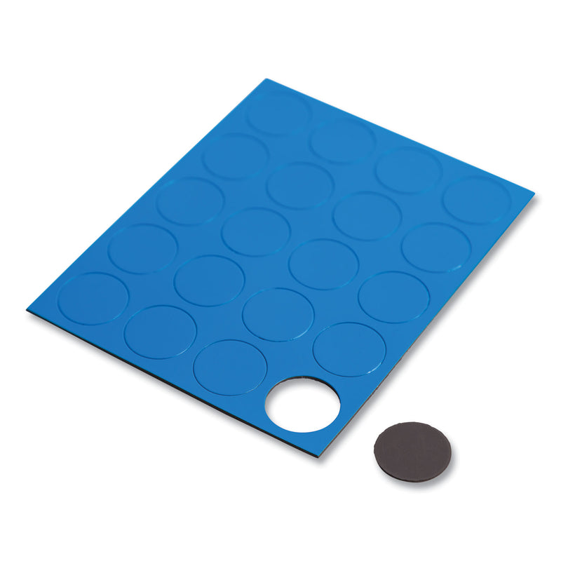 U Brands Heavy-Duty Board Magnets, Circles, 0.75" Diameter, Blue, 20/Pack