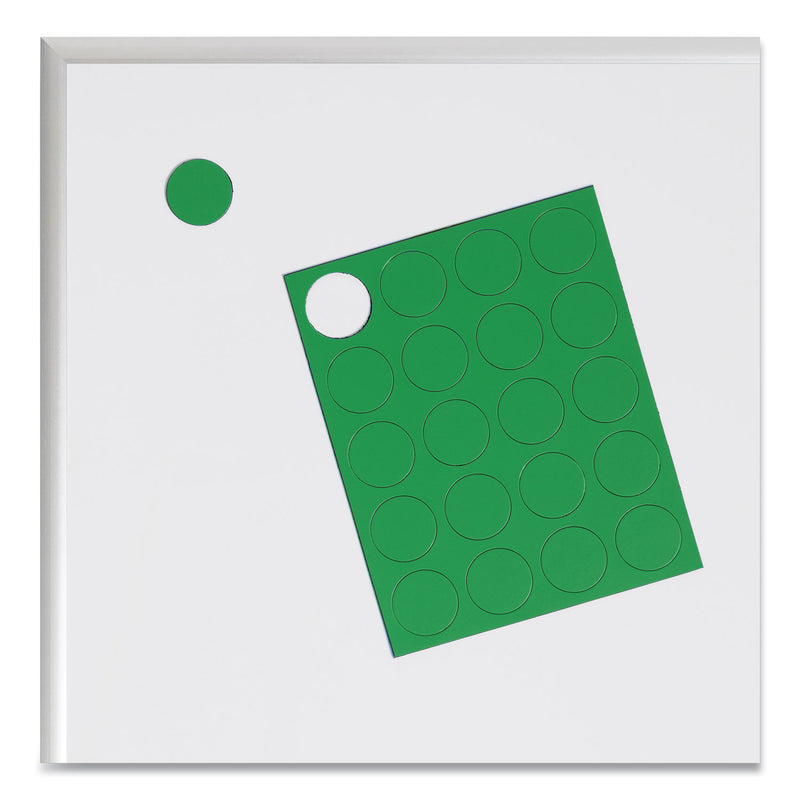 U Brands Heavy-Duty Board Magnets, Circles, Green, 0.75" Diameter, 20/Pack