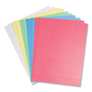 U Brands Data Card Replacement Sheet, 8.5 x 11 Sheets, Perforated at 1", Assorted, 10/Pack