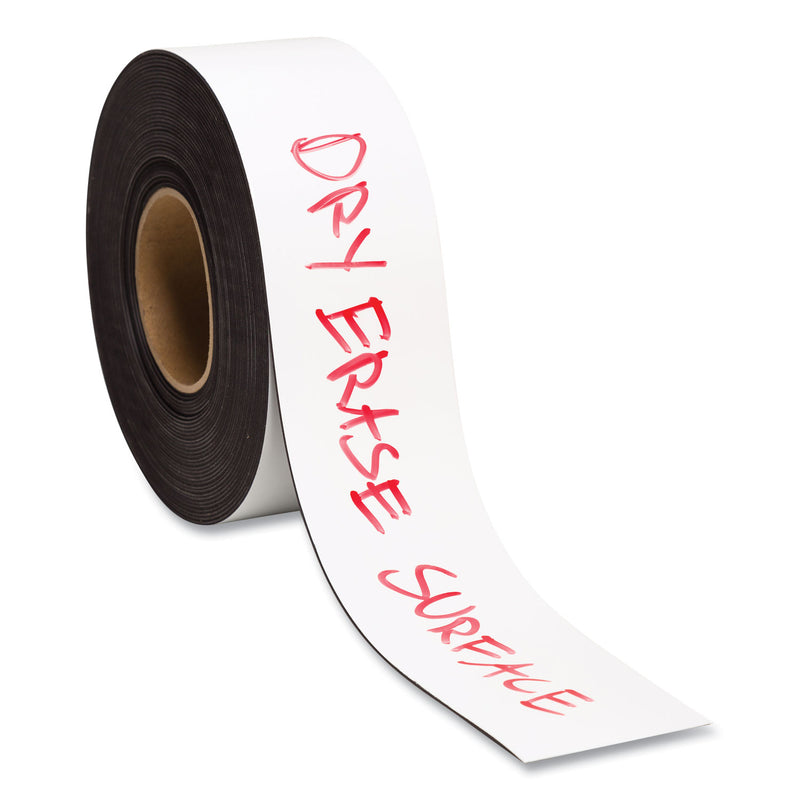 U Brands Dry Erase Magnetic Tape Roll, 3" x 50 ft, White