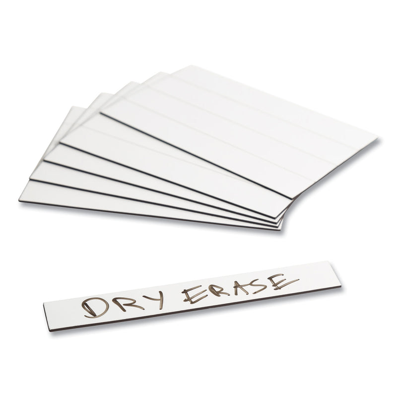 U Brands Dry Erase Magnetic Tape Strips, 6" x 0.88", White, 25/Pack