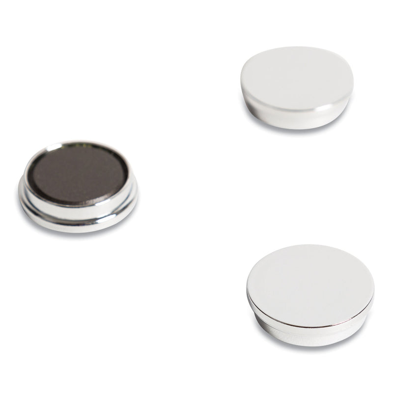 U Brands Board Magnets, Circles, Silver, 1.25" Diameter, 10/Pack