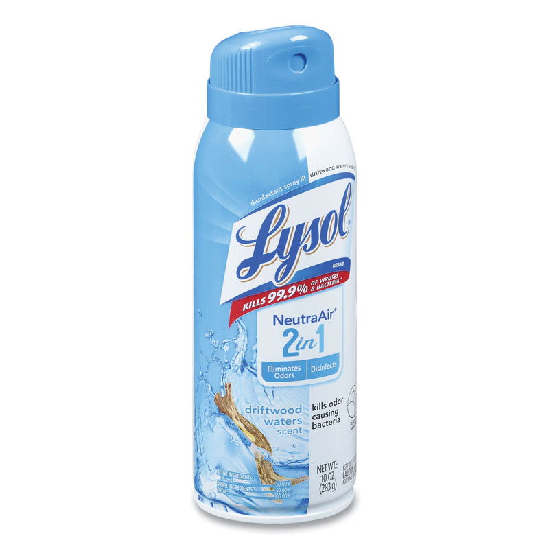 LYSOL 2 in 1 Disinfectant Spray III, Driftwood, 10 oz Aerosol Spray, 6/Carton